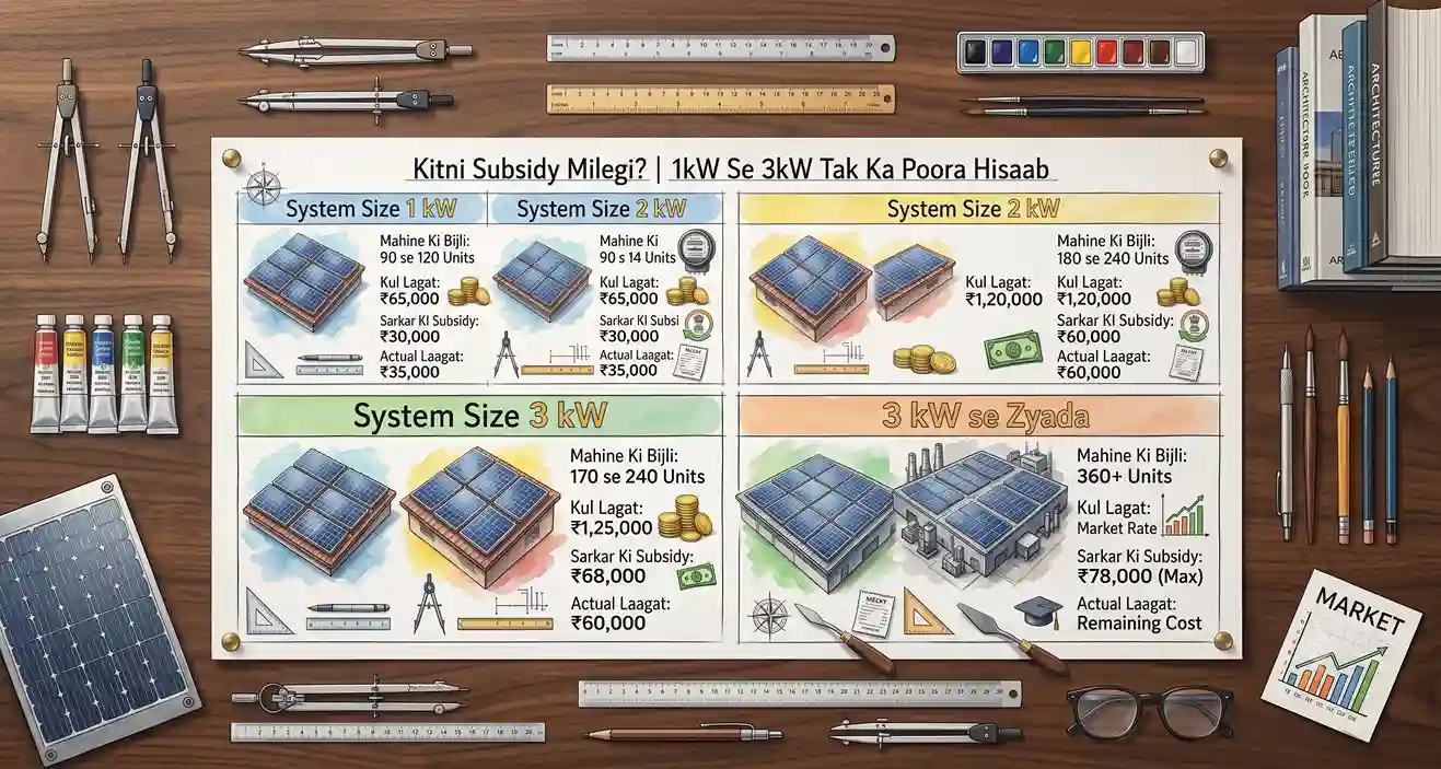 pm surya ghar subsidy chart